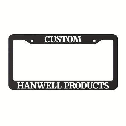 Custom License Plate Frame – 6 Font Styles, Heavy-Duty Weather-Resistant Car Tag Holder, Personalized Front & Rear License Plate Border Cover