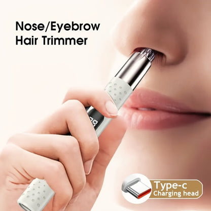 Nose Hair Trimmer Electric – USB Rechargeable Stainless Steel Unisex Trimmer for Nose, Ear & Eyebrow Hair, No-Pull Painless Cutting, Portable Stylish Design for Men & Women