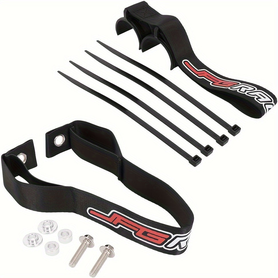 JFG RACING Motorcycle Recovery Belt Set - Adjustable Straps for Front And Rear for Off-Road Bikes, Made of Sturdy Nylon