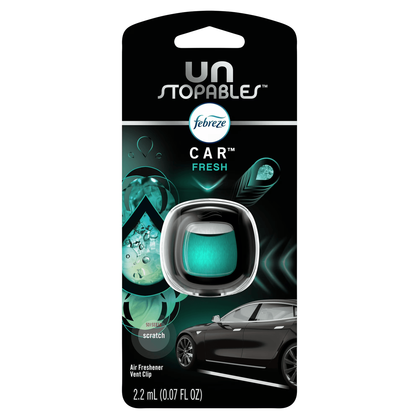Febreze Auto Car Vent Clip Air Freshener, 3 Count Variety Pack: Unstopables Fresh, Evening Woods, Laundry Fresh, Odor Eliminator for Strong Odor