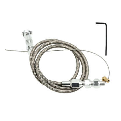 Throttle Cable Stainless Steel 24 Inch – Universal U-Cut-to-Fit Carburetor Throttle Cable for Ford Mustang 302 5.0L, GM & Most Carbureted Vehicles