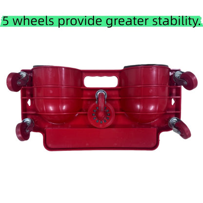 Rolling Knee Pad Platform with Wheels – ABS Cushioned Kneeling Pad, Built-In Tool Tray, Multi-Function Roller for Car Repairs, Flooring, Carpentry & Machine Work