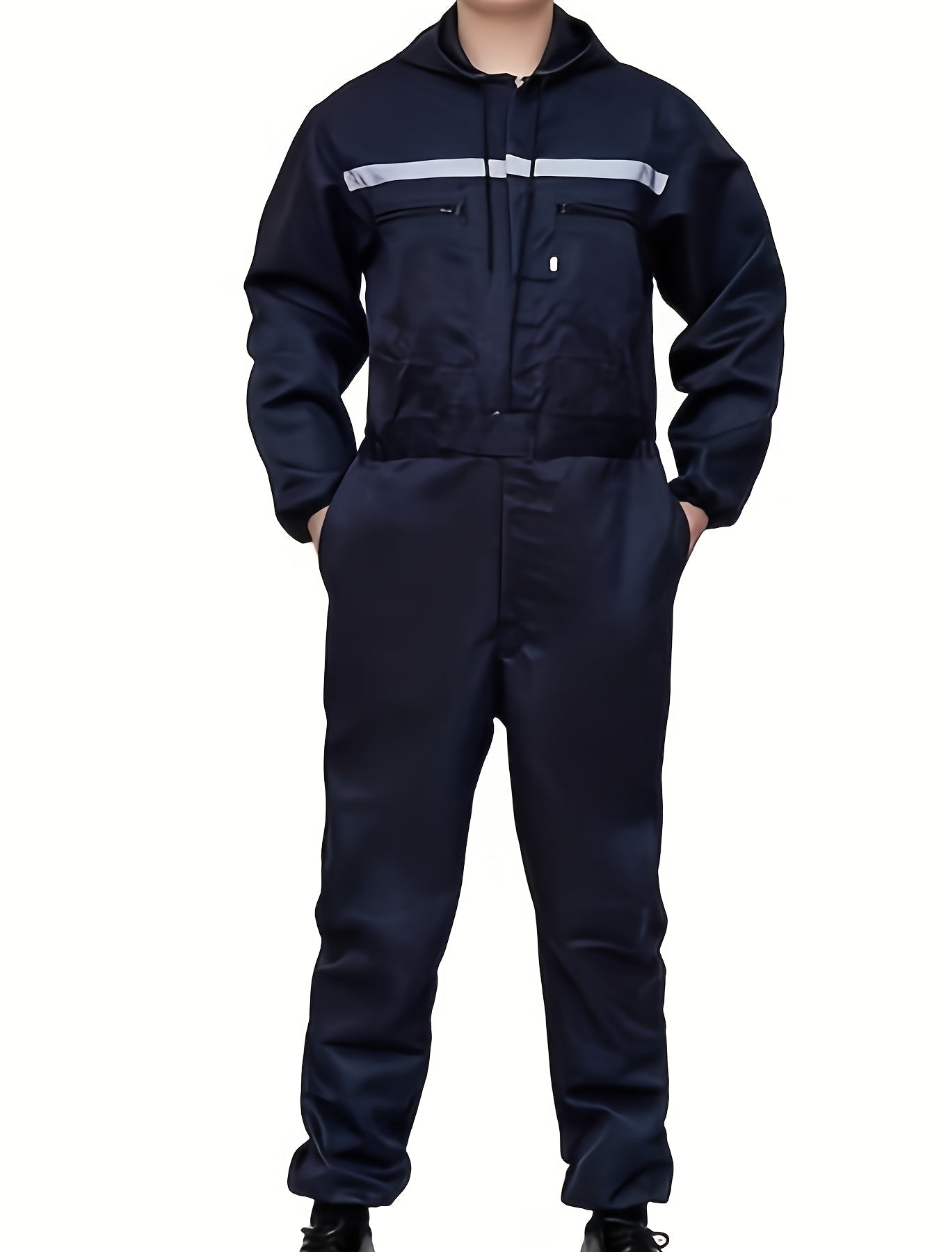 Unisex Work Coveralls - Multi-Zipper Pocket Design