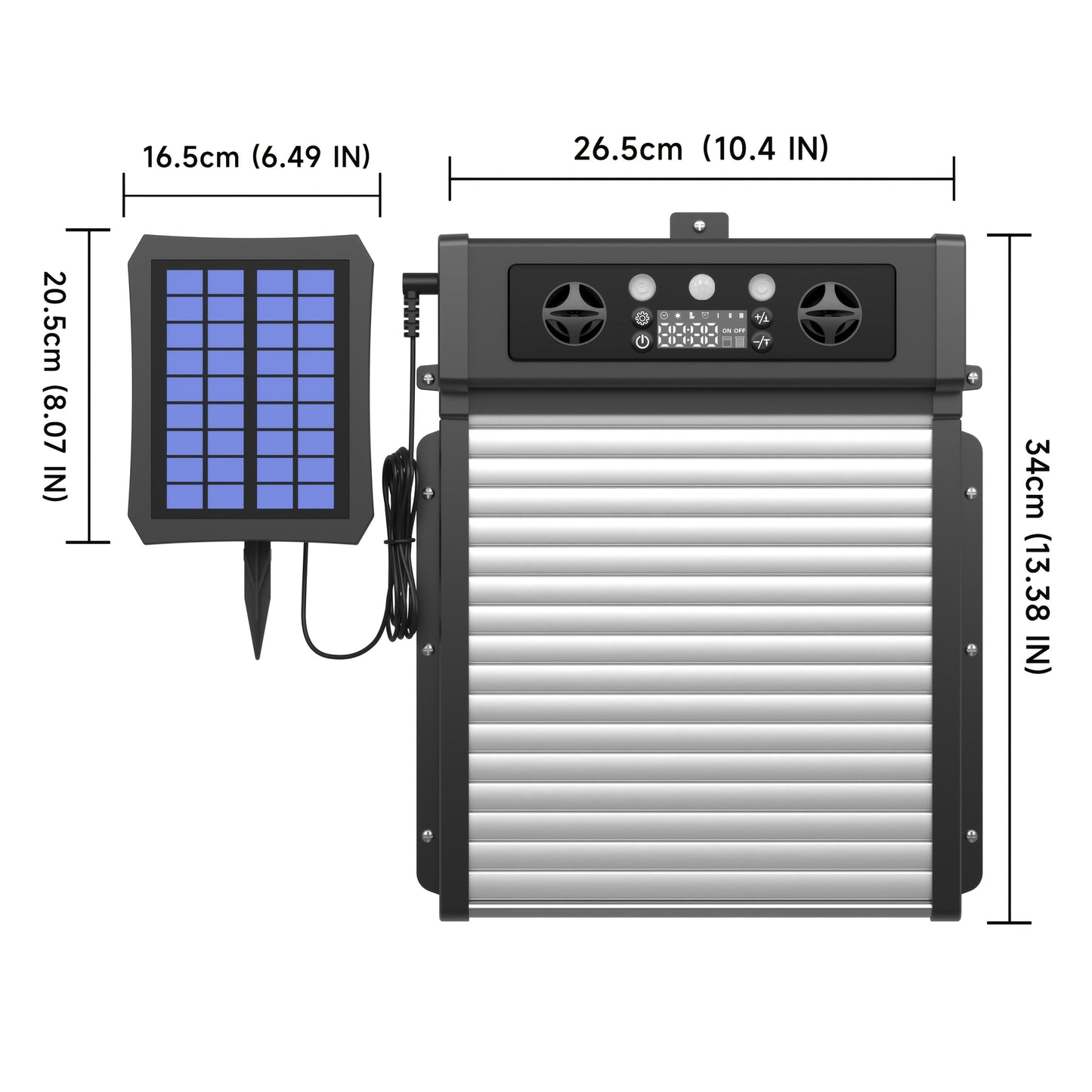 Automatic Chicken Coop Door Solar Powered – KA-200 Aluminum Alloy Auto Door with Timer, Light Sensor, Anti-Pinch Safety, Remote Control & Solar Panel Included – Poultry Coop Management