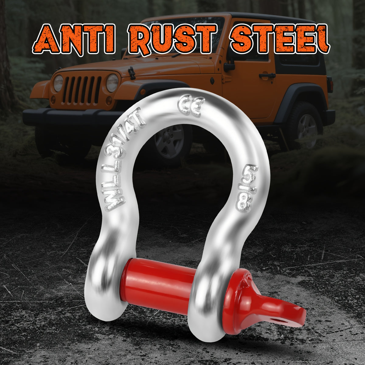 Heavy Duty Recovery Tow Rope, 7500 LBS Break Strength | Emergency Tow Rope for Truck, for Jeep, ATV & More, Towing Strap with 2pcs D Ring Shackles, Reflective Safety Flag, Storage Bag, Durable Polyamide Material