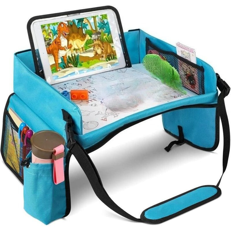 1pc Car Travel Trays, Essential Car Trays for Long-distance Road Travel, Car Seat Activity Table Trays, Car Seat Table Organizer, Painting, Water Cup, Food Holder
