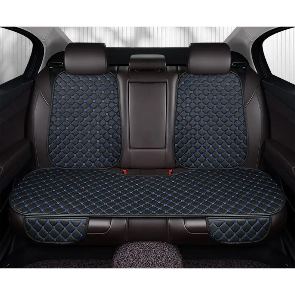 Car Back Seat Protector Waterproof, Universal Fit Anti-Stain Splash Guard Seat Cover for Car Interior, Durable Easy-Clean Rear Seat Cushion Liner in Black & Red