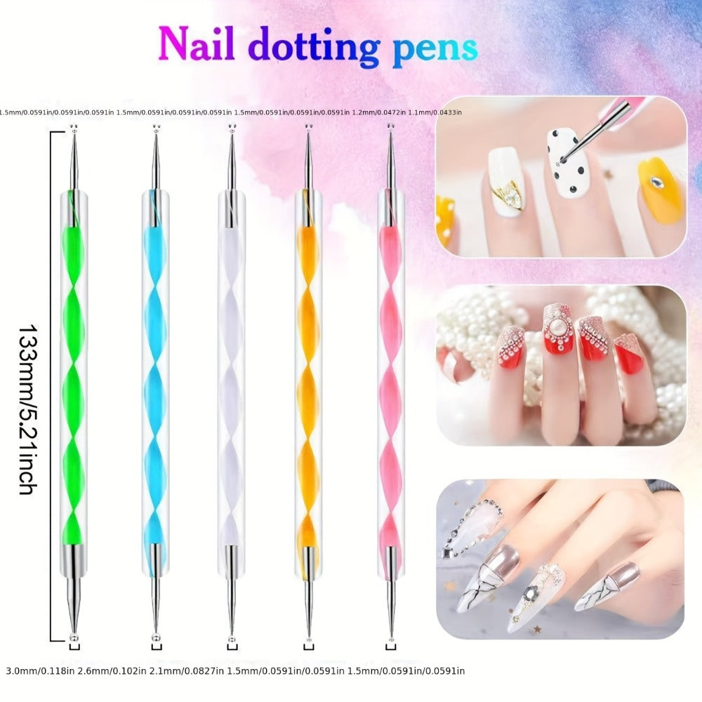 72-Piece Complete Nail Art Set with LED UV Lamp, Electric Nail Drill Pen, Gel Polish, Glue Drying Machine, Nail Polisher, Polish Brush Set, Finger Divider & Stainless Steel Manicure Tools – All-in-One Home Salon Kit for Women