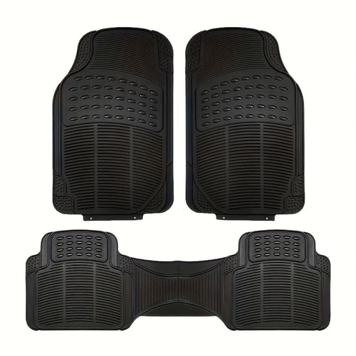 Car Floor Mats 3pcs PVC – Non-Slip Waterproof Anti-Skid Floor Mat Set, Easy Wipe-Clean, Universal Fit for Sedan & SUV, Durable Black Car Interior Mat