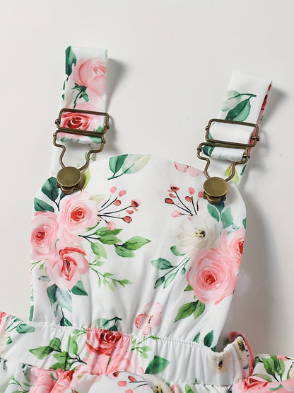 Baby Girls Outfit Set - Floral Graphic Style 23813