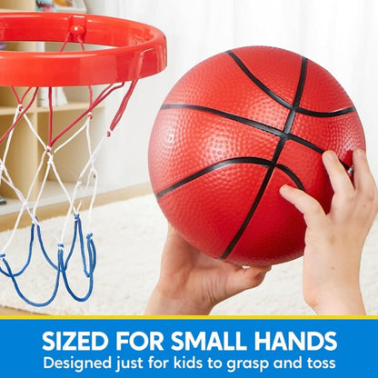 Kids Mini Basketballs Set of 6 – 5-Inch Rubber Basketballs with Hand Pump, Perfect for Mini Hoops, Pool Games & Party Favors | Ages 3+ | Easter Basket Fillers & Birthday Gift