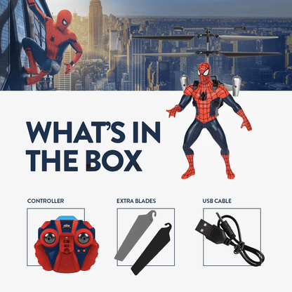 Spider-Man RC Helicopter 2CH Infrared Remote Control Indoor Flying Toy for Kids Boys Girls Ages 6+ – Marvel Superhero Rechargeable Helicopter Birthday Christmas Gift