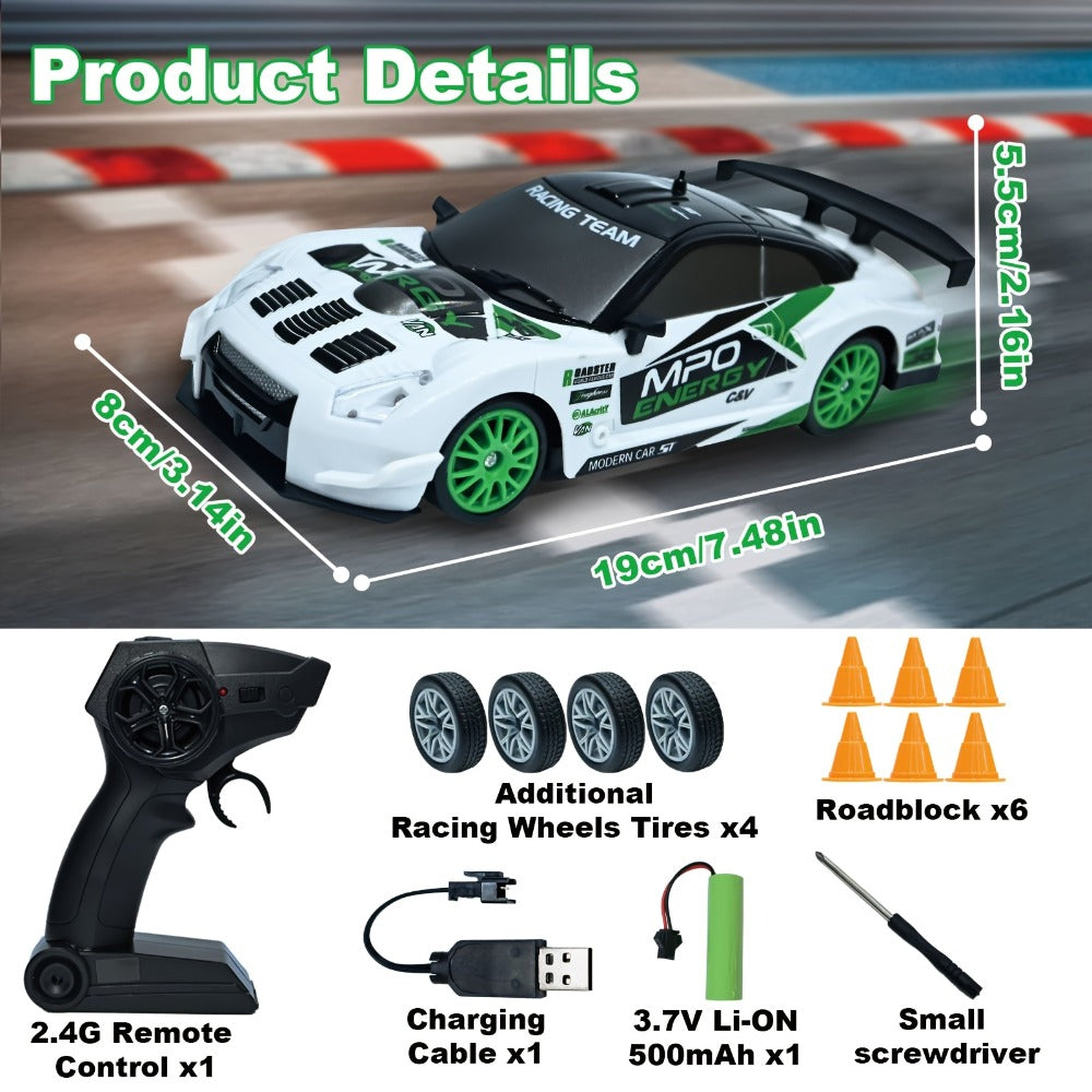 RC Drift Car 1:24 Scale 4WD High Speed Drifting Remote Control Sports Car for Adults Teens Boys Girls – 2.4GHz Racing Model Smooth Indoor Drift Racer Birthday Christmas Gift Red