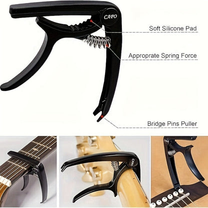 48-Piece Acoustic Guitar Accessory Kit with Strings, Capo and Picks detail image - detail view 4
