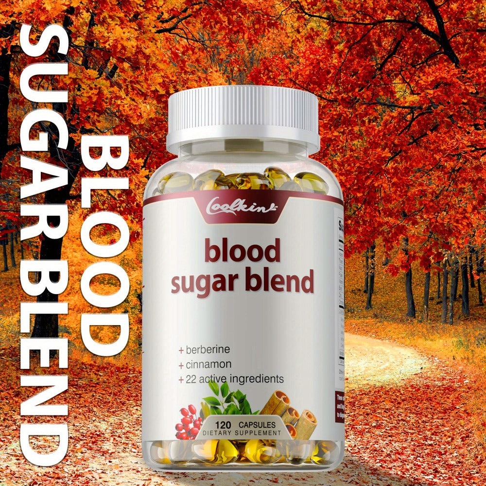 Blood Sugar Blend 120 Capsules – Berberine HCL, Cinnamon, CoQ10, Turmeric & Alpha Lipoic Acid – Natural Formula to Support Healthy Blood Sugar Levels – Daily Wellness Supplement