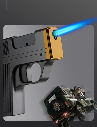Cigarette Box Lighter Creative Design – Windproof Butane Torch with Adjustable Flame, Cigar & BBQ Lighter, Outdoor Portable Kitchen Baking Essential, Unique Gift Idea (Butane Not Included)