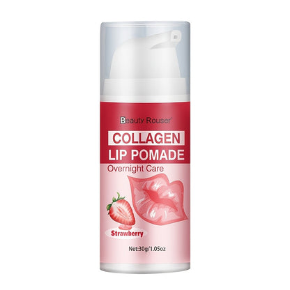 Lip Pomade Collagen 30g Moisturizing Plumping Lip Essence — Deep Hydration Day & Night Lip Care Nourishes Repairs Dry Chapped Lips Long-Lasting Clear Glossy Finish All Skin Types