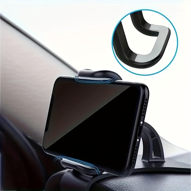 FENGXUEHAO Car Phone Holder with Rotatable Dashboard Mount, Adjustable Phone Bracket & -Rust ABS/PVC Suitable for GPS Navigation, Dashboard/Dashboard/Dashboard/Tablet Holder for GPS, for Smartphones, Vehicle Dashboard Mount