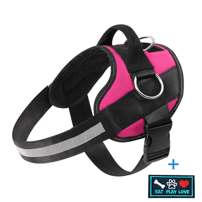 Breathable Reflective Dog Harness with Control Handle – Adjustable Outdoor Vest for Walking Running Hiking – XS to XXL