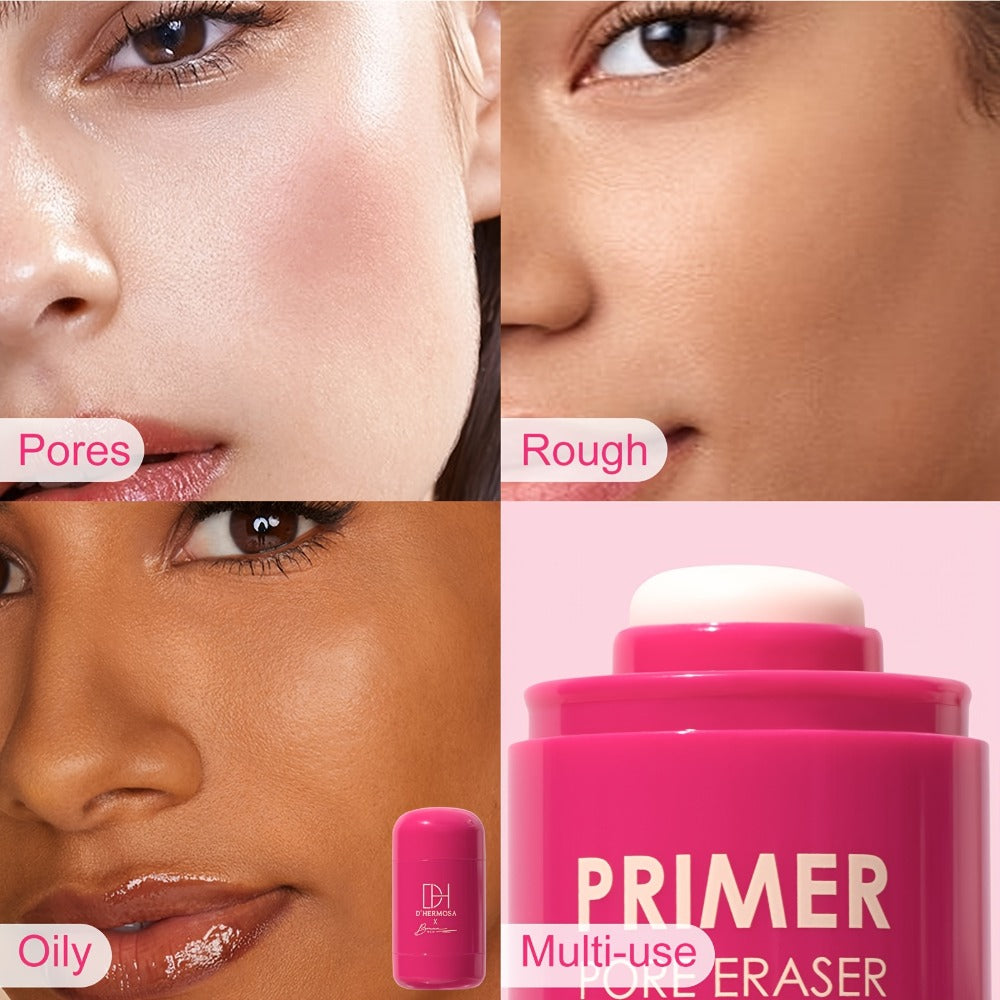 Pore Minimizer Face Primer Stick 2pcs Oil Control Long-Lasting Matte Finish Makeup Base – Lightweight Moisturizing Foundation Primer for Oily Combination All Skin Types Women