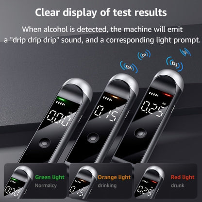 Rechargeable Breathalyzer Alcohol Tester – Professional Digital Breath Alcohol Detector, Portable Personal Breathalyzer with LCD Display, Available in Green, Black & Pink