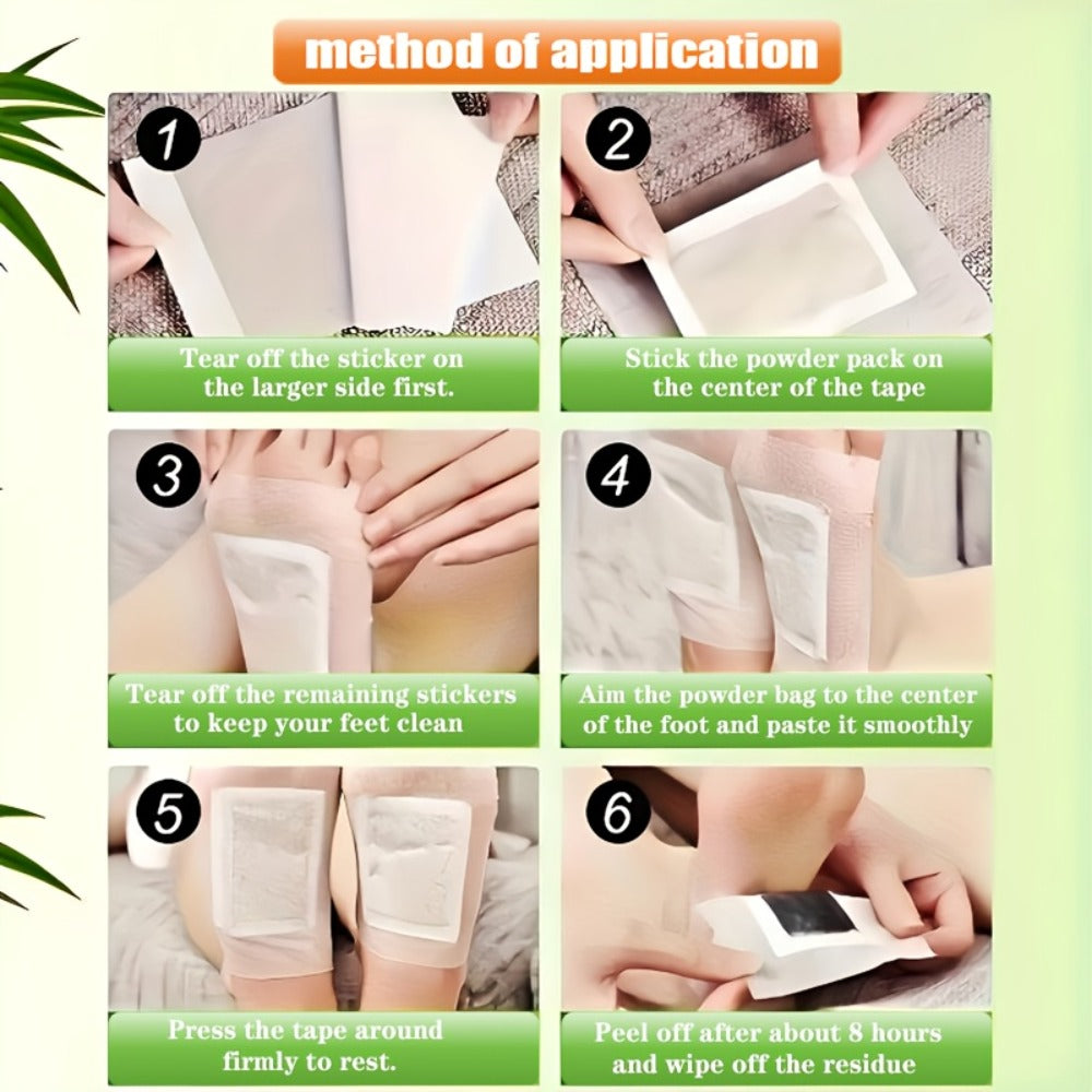 Foot Detox Pads 30 Pack Bamboo Vinegar Ginger Powder Natural Plant Ingredient Deep Cleansing Moisturizing Patches – Overnight Foot Massage Relaxation for Home Office Travel, Self-Care Wellness Gift