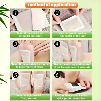 Foot Detox Pads 30 Pack Bamboo Vinegar Ginger Powder Natural Plant Ingredient Deep Cleansing Moisturizing Patches – Overnight Foot Massage Relaxation for Home Office Travel, Self-Care Wellness Gift