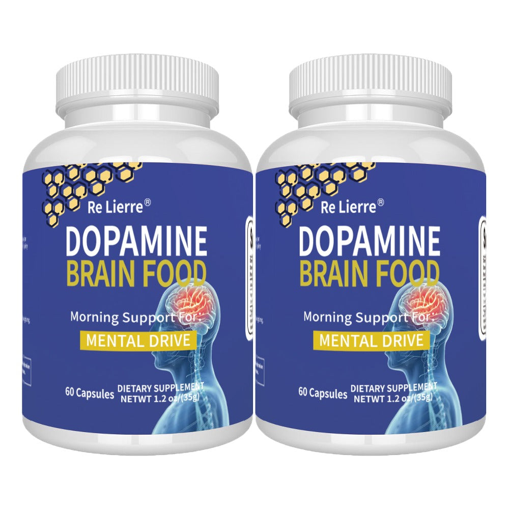 Magnesium Glycinate Brain & Sleep Capsules — Dopamine Support Nootropic Formula | Focus Mental Clarity Mood & Restorative Sleep | High-Potency Daily Supplement | 60 Capsules