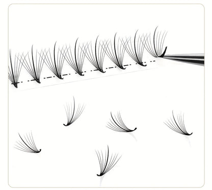 120-Fan Tray Premade Volume Lash Extensions 5D 7D 9D Wispy Faux Mink Eyelash Extensions C D Curl Mix 8-15mm Fluffy Pointy Base Individual Lashes for DIY Beginners Natural Look