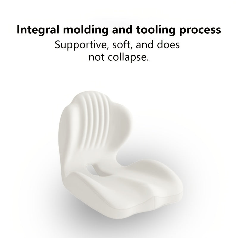 Memory Foam Integrated Seat Cushion, Ergonomically Designed, Raised Back, Hollow And Breathable, Office Chair Cushion, Buttock Cushion, Suitable for Various Scenarios