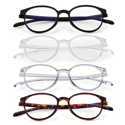Rimless Reading Glasses for Women 3 Pack - Blue Light Blocking Lightweight Metal Frameless Readers with Anti Eyestrain Lenses, Multiple Colors and Magnifications 1.0X to 4.0X