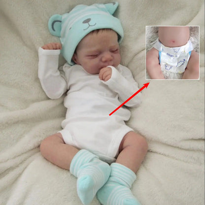 Reborn Baby Doll 19 Inch Full Vinyl Body – Realistic 48cm Newborn Girl with 3D-Painted Skin, Visible Veins, Implanted Eyelashes, Bathable, Movable Limbs, Role-Play & Collector Gift for Kids Ages 3+
