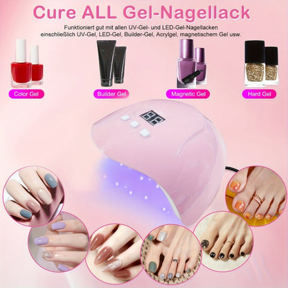 Complete Acrylic Nail Kit with Drill & UV Light for Beginners – Full Starter Set Everything Included for Nail Extensions Sculpting Salon-Quality DIY Manicure