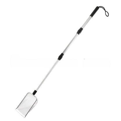 Beach Sand Sifter Scoop Telescopic Handle – Stainless Steel Retractable 3-Section Scoop for Treasure Hunting Shell Collecting Beach Combing Cat Litter Cleaning, 1pc or 2pcs