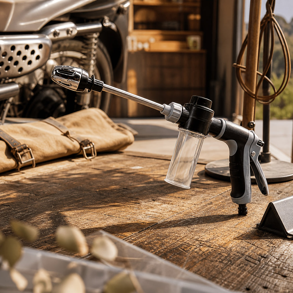 High-Pressure Car Wash Gun with Long Reach Lance Durable Water Hose Nozzle, Adjustable Spray Patterns, Leak-Proof Design for Trucks, SUVs, RVs, Driveways, Decks & Garden Cleaning