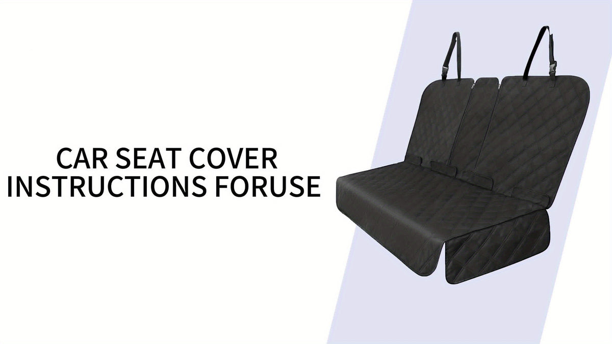 Bench Seat Covers Suitable for Cars, Trucks, And Suvs - Waterproof And Easy to Clean Car Seat Protectors, Perfect for Messy Kids And Drooling Pets (Black)