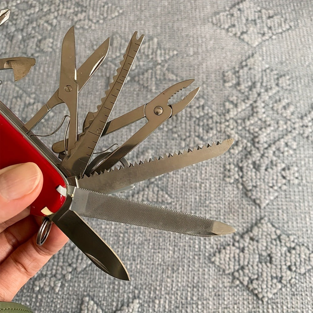 Multitool Pocket Knife 17-in-1 – Includes Screwdriver, Pliers, Scissors, Bottle Opener & More, Portable Multi-Tool for Camping, Hiking, Emergencies & Everyday Carry, Gift for Men