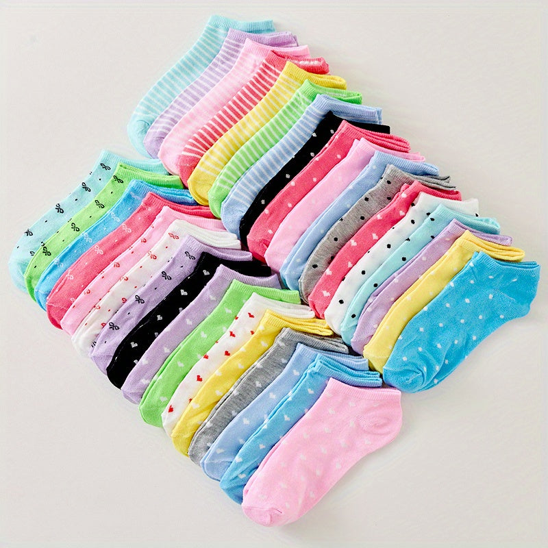 Women's Cute Print Socks - 20-Pair Pack