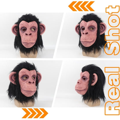 Gorilla Mask Adult Realistic Natural Latex Animal Head Costume – Funny Halloween Cosplay Role Play Holiday Gift, Orangutan & Open-Mouth Gorilla Styles