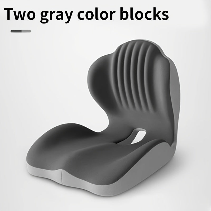 Memory Foam Seat Cushion Ergonomic with Back Support & Breathable Hollow Design – Comfortable Chair Pad for Office, Car Seat & Long Sitting, Unisex Gift