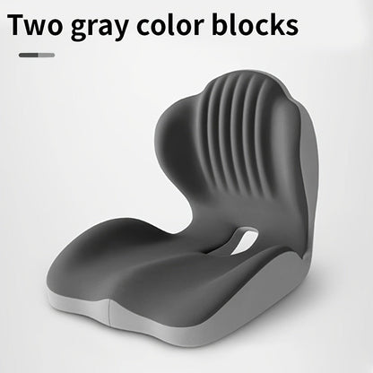 Memory Foam Seat Cushion Ergonomic with Back Support & Breathable Hollow Design – Comfortable Chair Pad for Office, Car Seat & Long Sitting, Unisex Gift