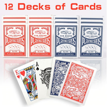 2026 World Cup Playing Cards – Bulk 24 Decks Set, Premium Coated Cardstock, Standard Size 2.5"x3.5", Blue & Red Soccer Fan Card Game for Family, Parties & Christmas | Toy Play Nest