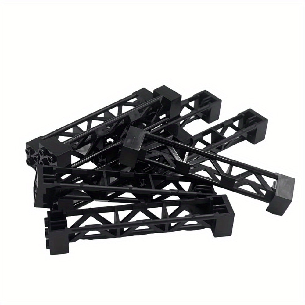 2x2x10 Pillar Support Bricks 20pcs Black – LEGO-Compatible Column Rod Blocks for MOC City Train Girder Military Architecture Builds, Parts 58827 95347, Bulk Brick Accessory for Kids & Adults