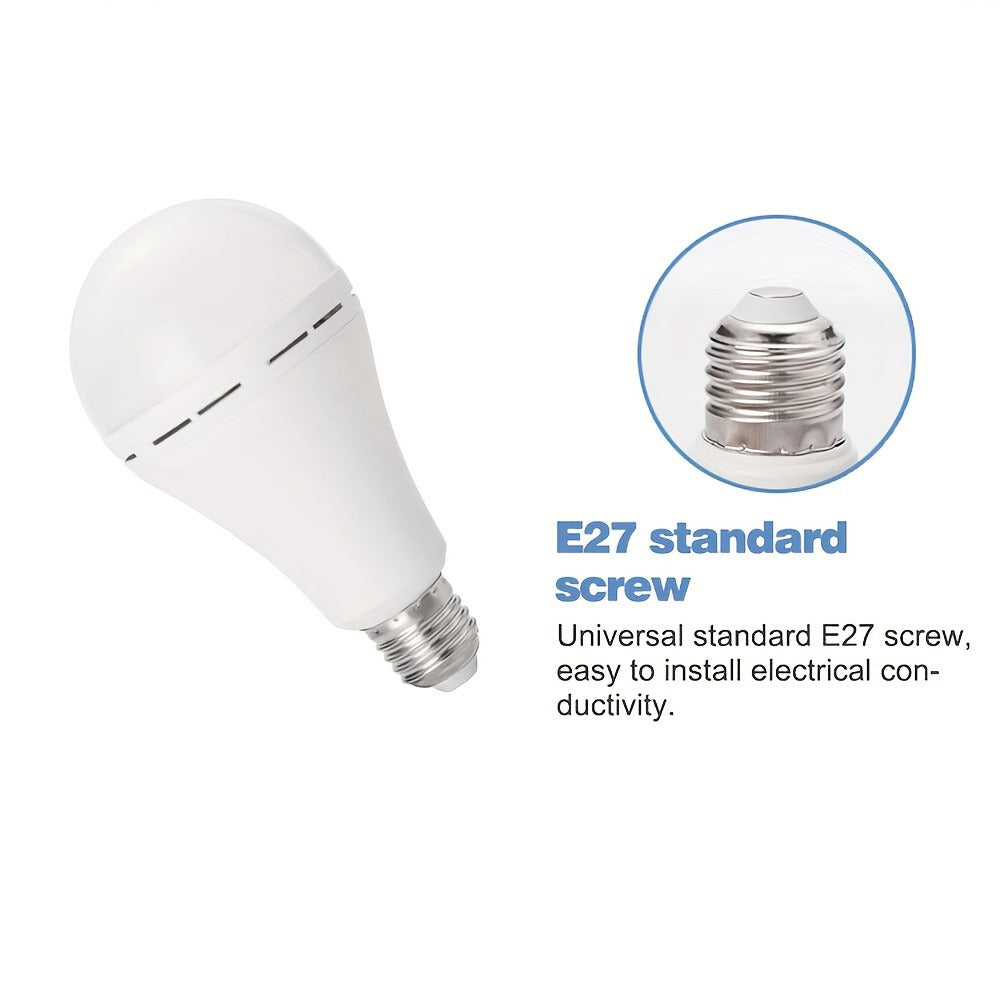 Emergency Light Bulb for Power Outages 2000mAh Rechargeable LED 6000K with Backup Battery – Auto-On Failure Detection, Hangable Emergency Lighting for Home Camping Power Failure, 4 8 12 Pack