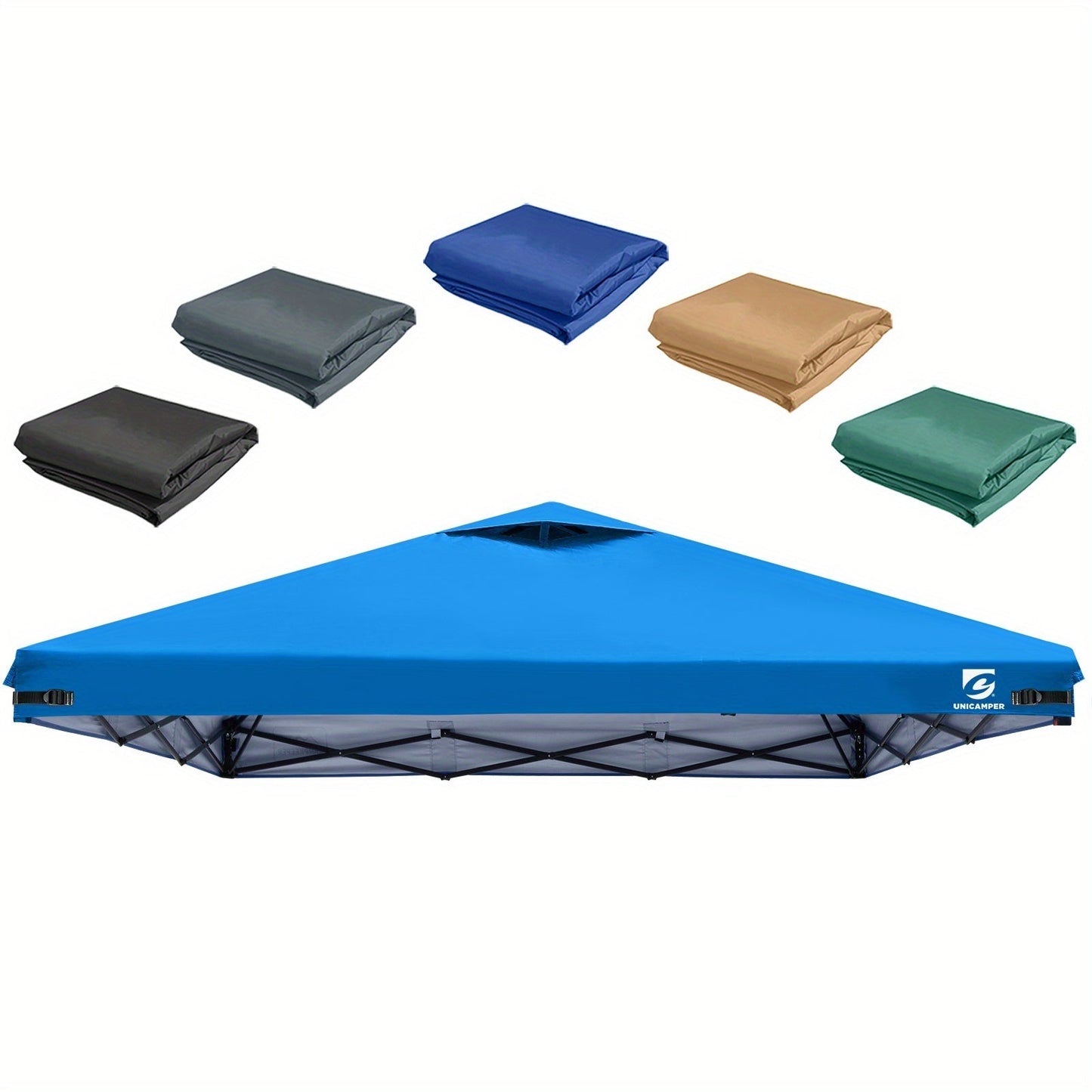 10x10 Canopy Replacement Top Cover for Straight Leg Tents – Ventilation Ports, Instant Shade, 11 Color Options – Waterproof Pop-Up Canopy Top for Camping, Outdoor Events & Backyard (Top Cover Only)