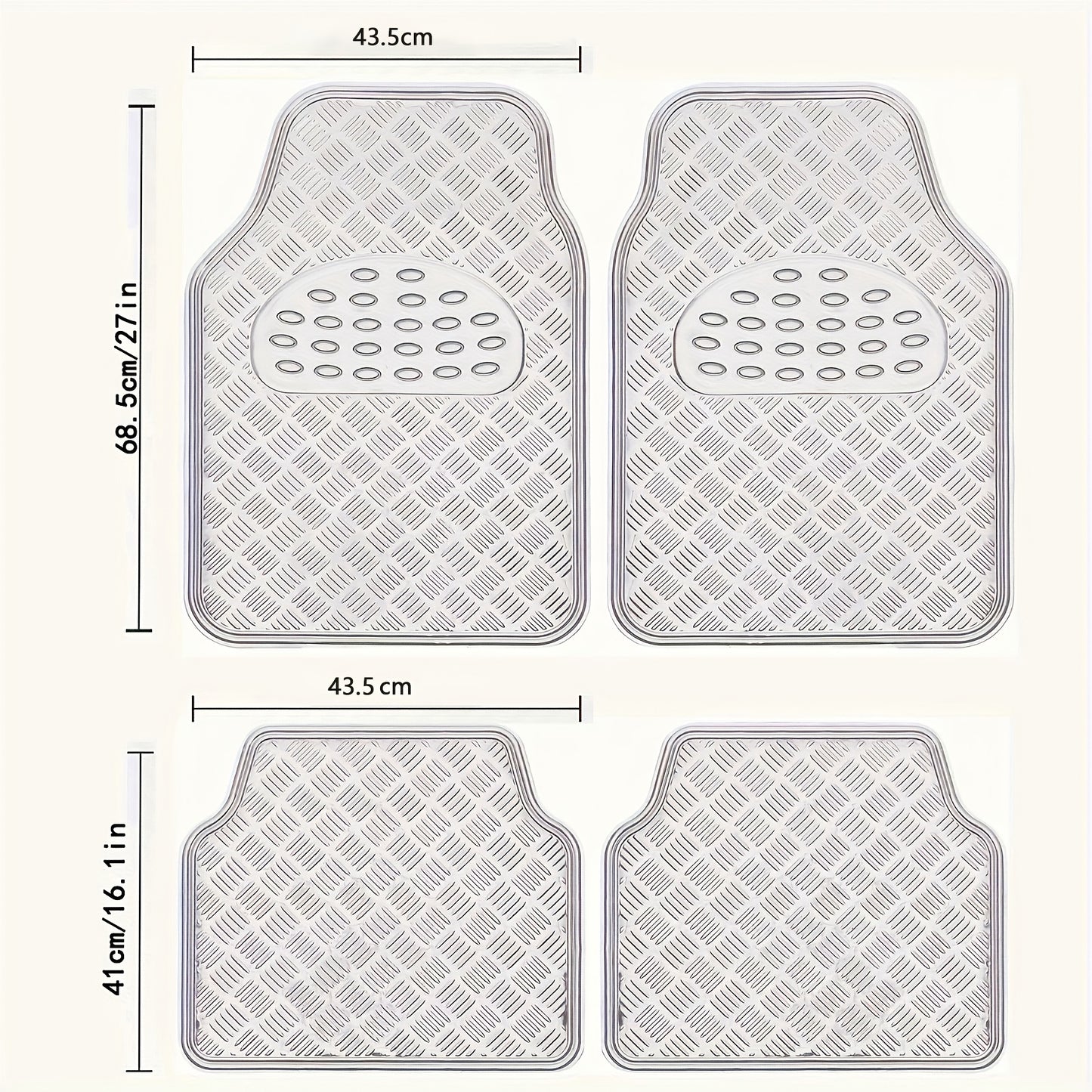 4pcs Set Suitable for Car Floor Mats - Waterproof, Dustproof, Easy to Clean, Suitable for Suvs And Trucks, Complete Set of Car Floor Mats