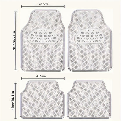 4pcs Set Suitable for Car Floor Mats - Waterproof, Dustproof, Easy to Clean, Suitable for Suvs And Trucks, Complete Set of Car Floor Mats