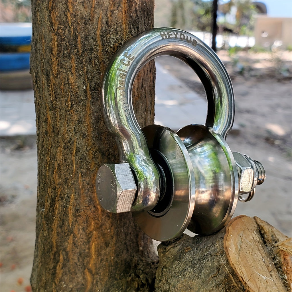 Stainless steel large bow type lifting shackle, with a load-bearing capacity of 2000bl, can be used for tying, traction, suspension, or lifting applications.