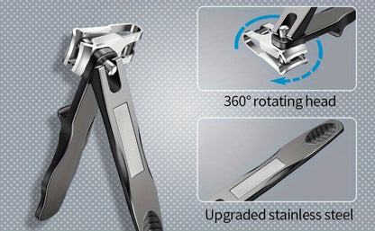 Heavy Duty Toenail Clippers Set 3 Piece for Thick Nails — Wide Jaw Stainless Steel Straight & Angled Nail Clipper with Nail File, Large Nail Cutter for Men Seniors Women Ingrown Toenail Pedicure Tool