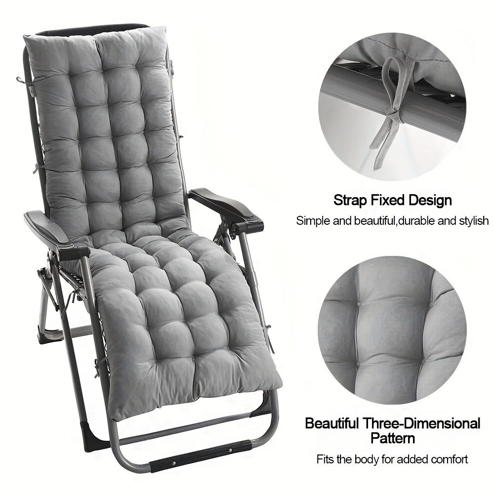 49-Inch Fabric Chaise Lounge Cushion with Multiple Color Options for Patio detail image - detail view 16